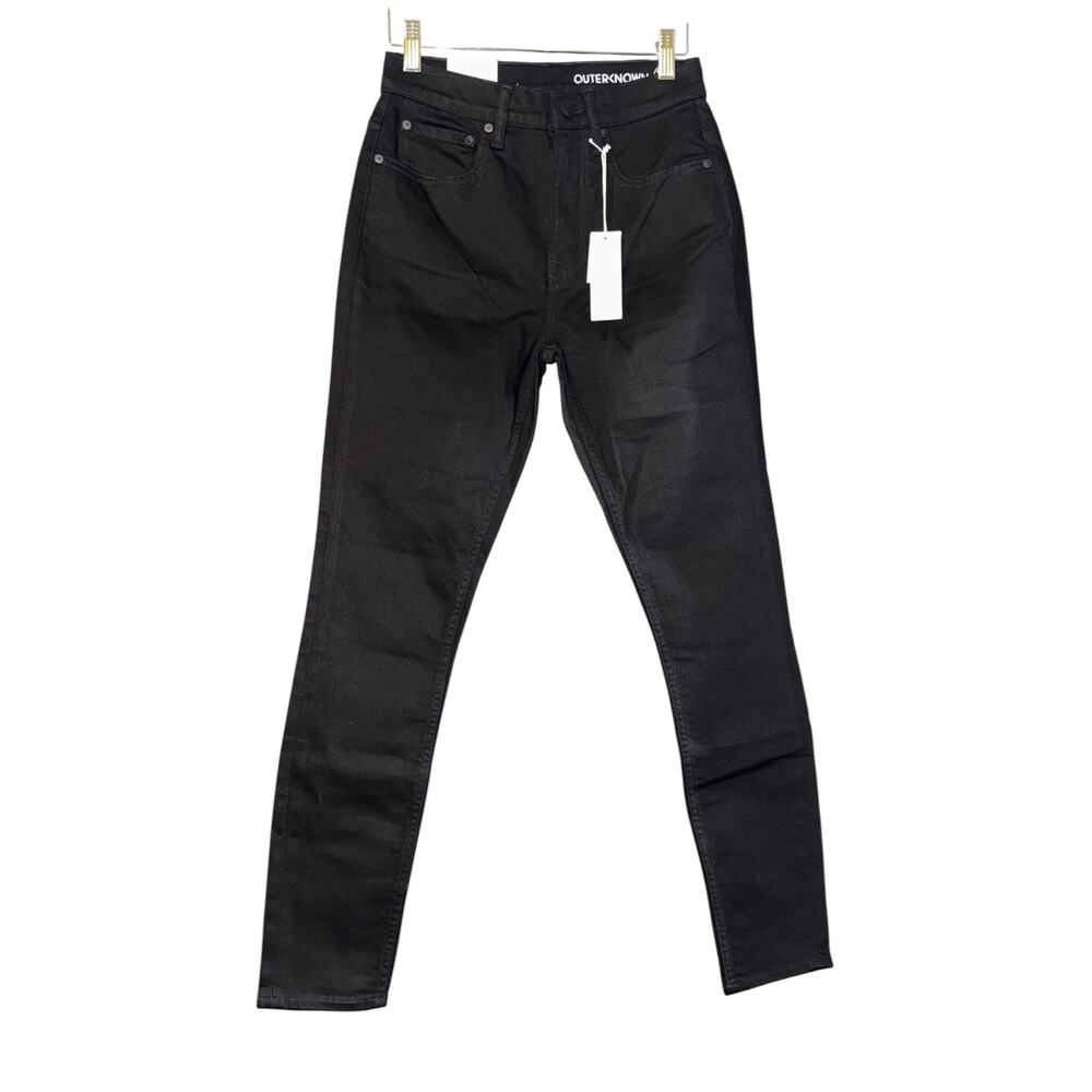 NWT‎ Outerknown Organic Cotton Jeans Women's 25 Black Old Money Quiet Luxury